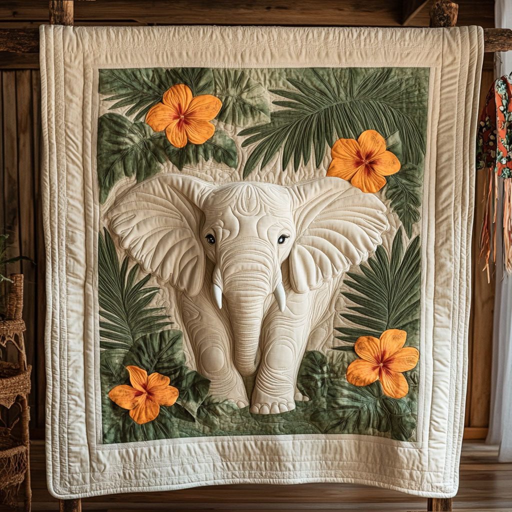 Tropical Elephant Sanctuary WY0307150CL Quilt