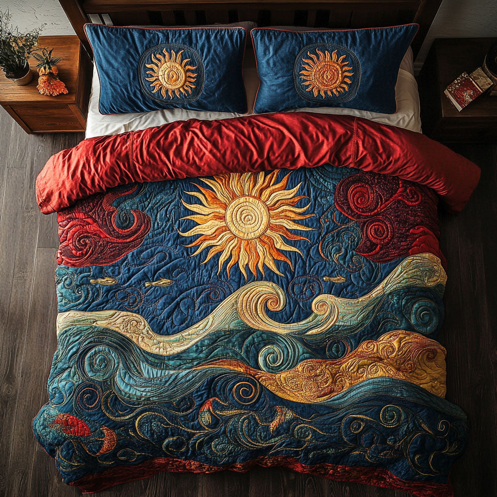 Mystic Sun In Ocean WY1902031CL Duvet Cover Set