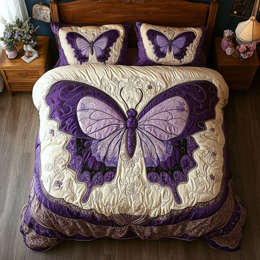 Purple Butterfly CM3103008CL Duvet Cover Set