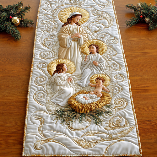 The Holy Family WY0901145CL Quilted Table Runner