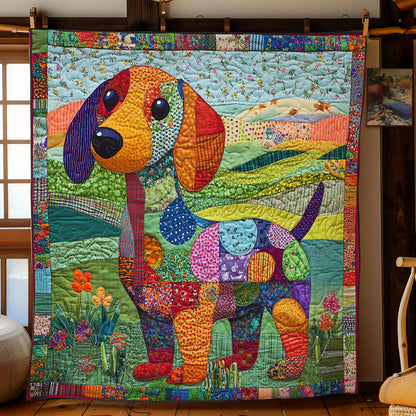 Rainbow Dachshund WY1303045CL Quilt