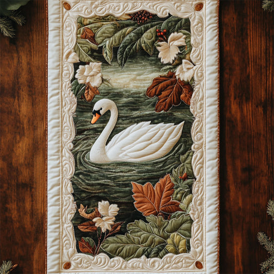 Graceful Swan WY0705036CL Quilted Table Runner