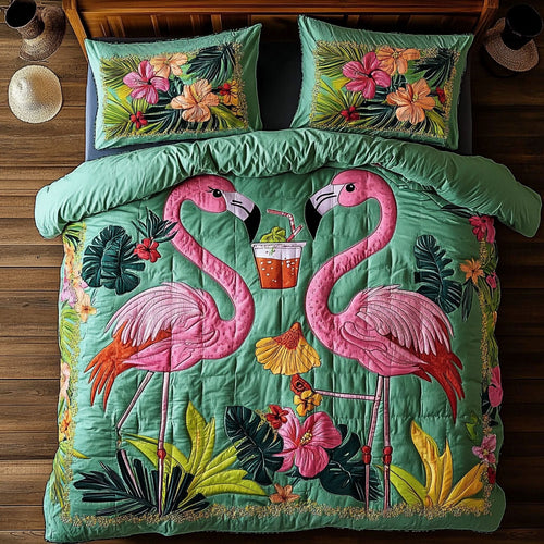 Tropical Flamingo Holiday WY2006089CL Duvet Cover Set