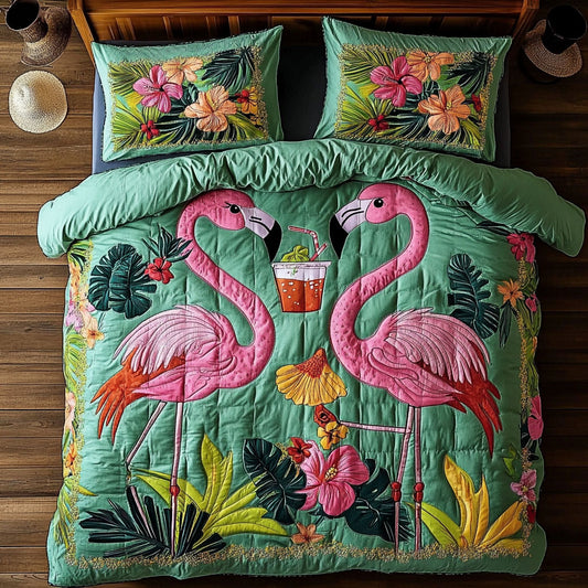 Tropical Flamingo Holiday WY2006089CL Duvet Cover Set