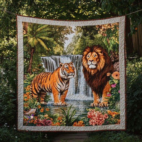 Lion Tiger Flower WT2310006CL Quilt