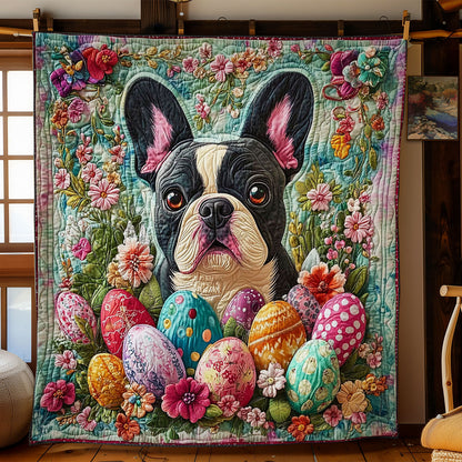 Easter Bulldog Bliss WY0603079CL Quilt