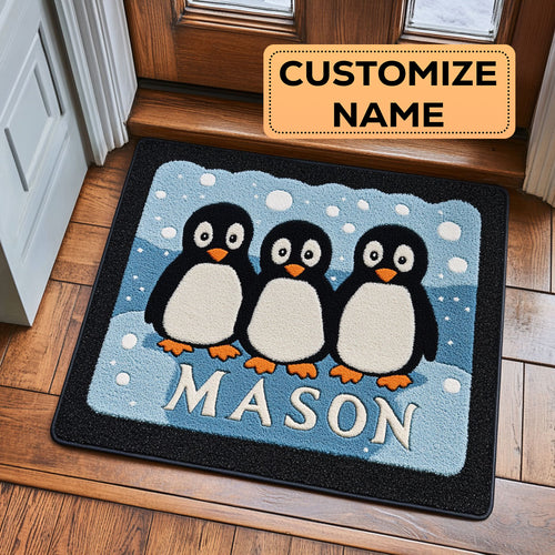 Snow Penguin CW1908059CL Personalized Doormat