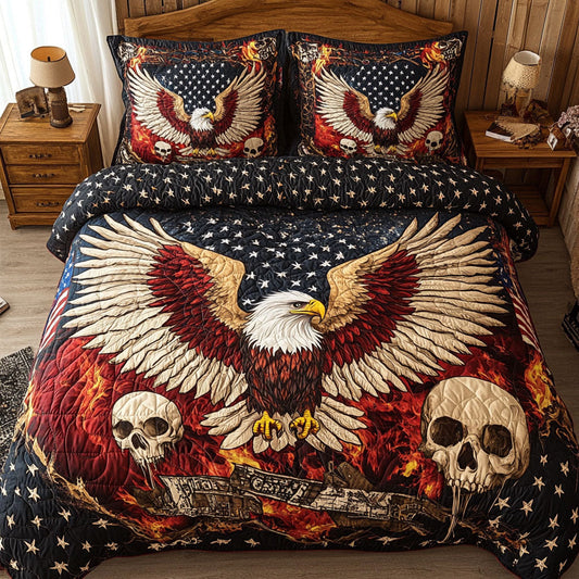 Glorious Eagle And Skull WY0802051CL Duvet Cover Set