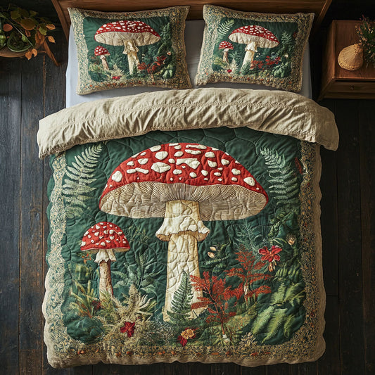 Woodland Enchantment Mushrooms WY1203143CL Duvet Cover Set