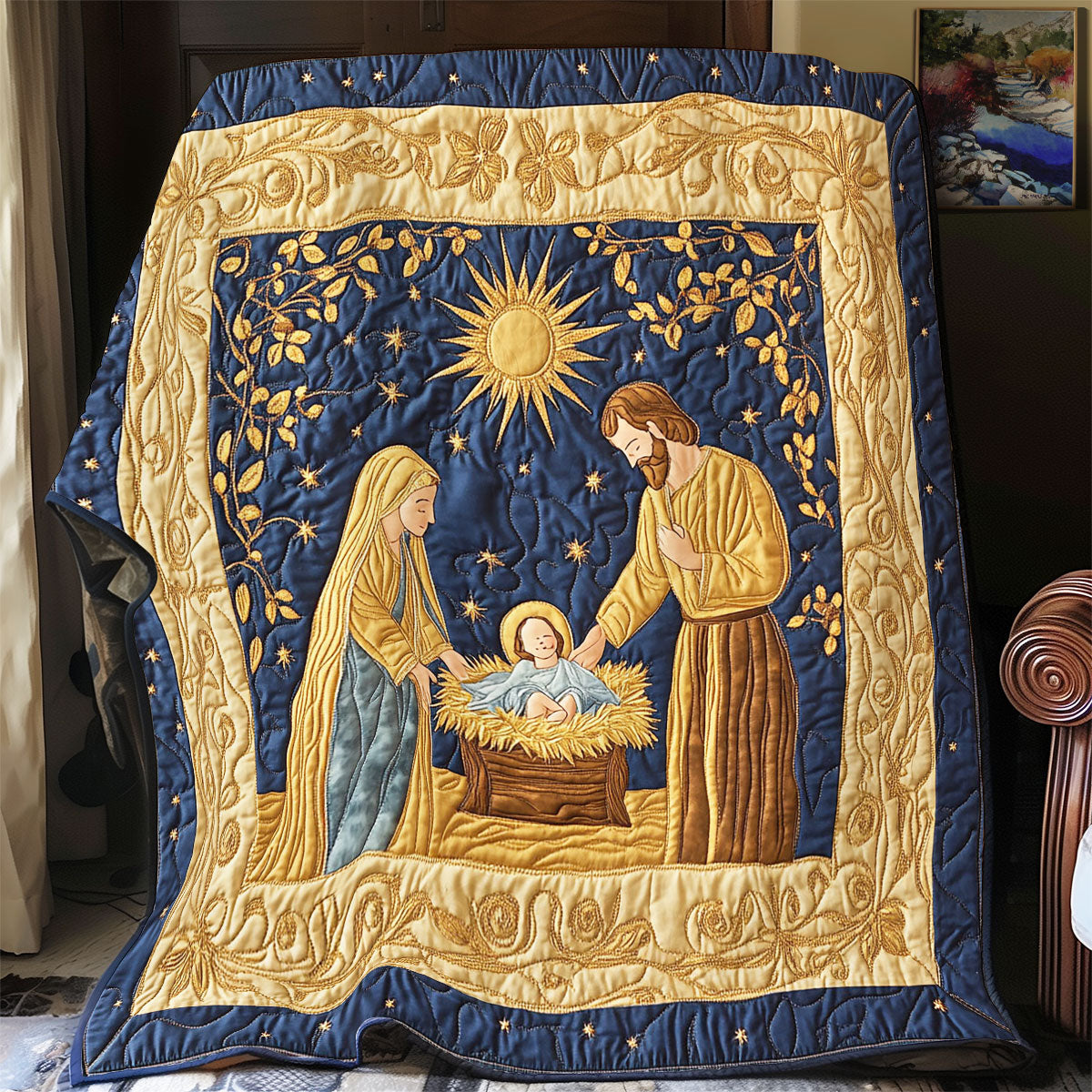 Royal Night Holy Family WY1303077CL Quilt