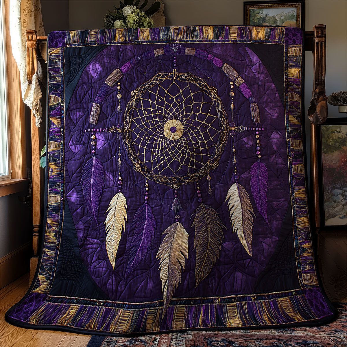 Midnight Feather Dreamcatcher WY0503111CL Quilt