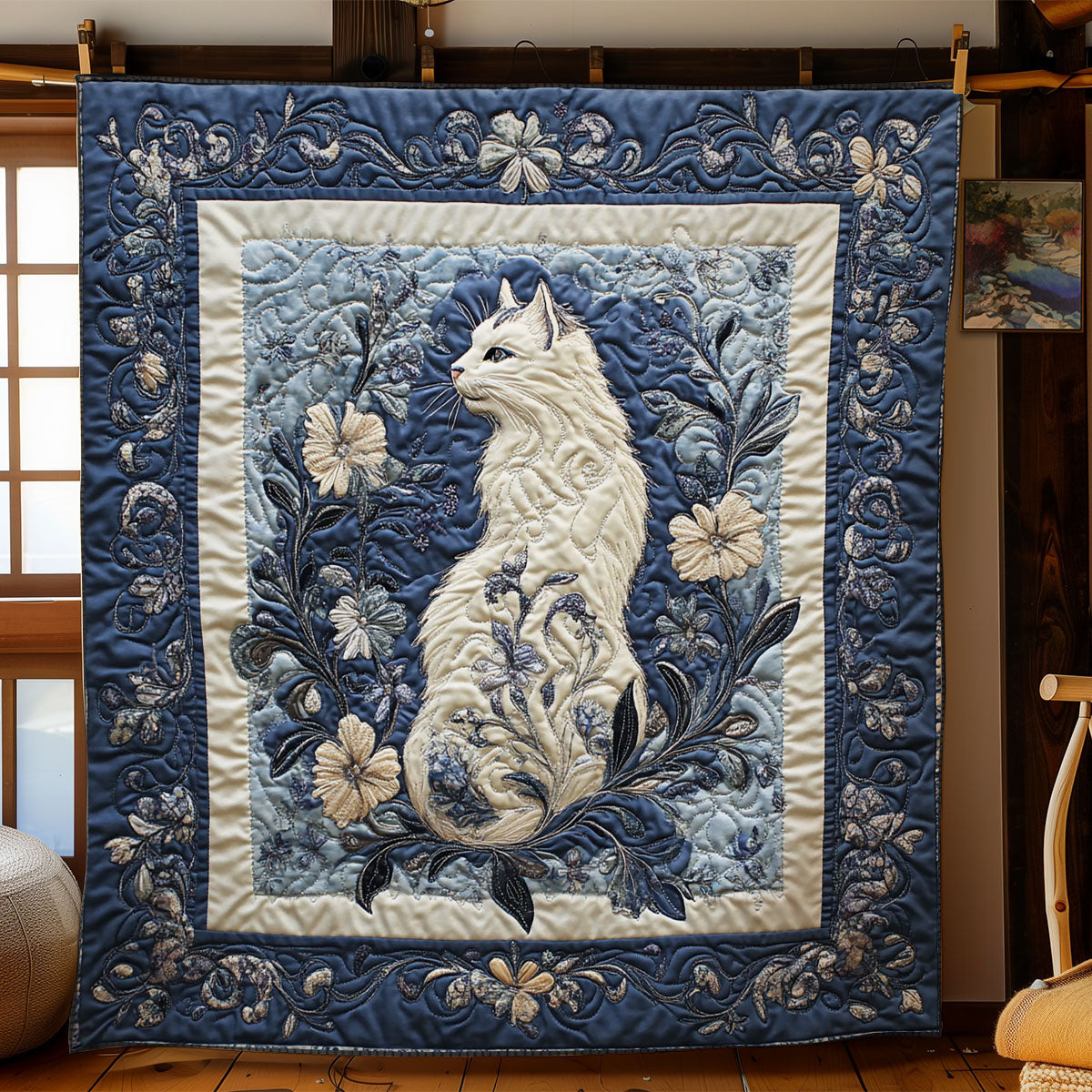 Twilight Cat Symphony WY1003039CL Quilt