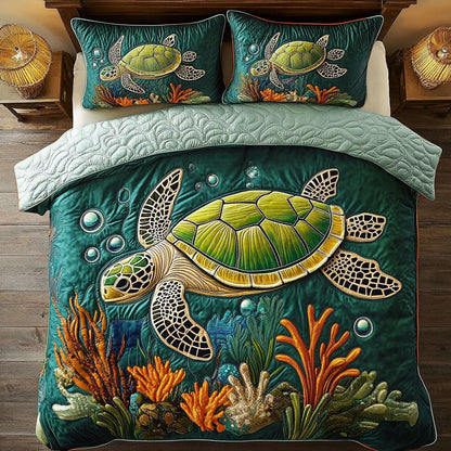 Underwater Sea Turtle WY0707037CL Duvet Cover Set