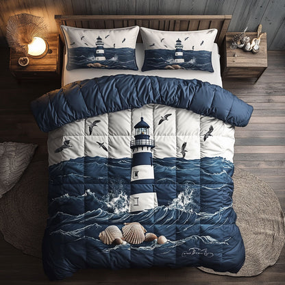 Mystic Lighthouse In Ocean WY2503010CL Duvet Cover Set