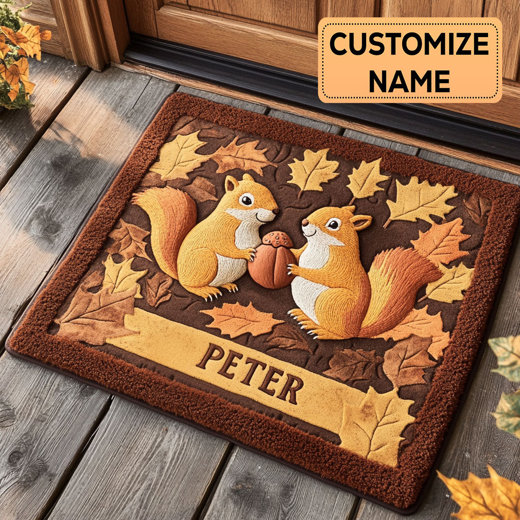 Acorn Friends CP2808093CL Personalized Doormat