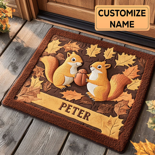 Acorn Friends CP2808093CL Personalized Doormat