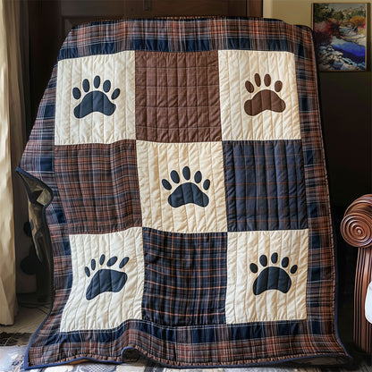 Paw Print Plaid WY0603080CL Quilt