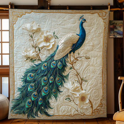 Gilded Peacock WY1403015CL Quilt