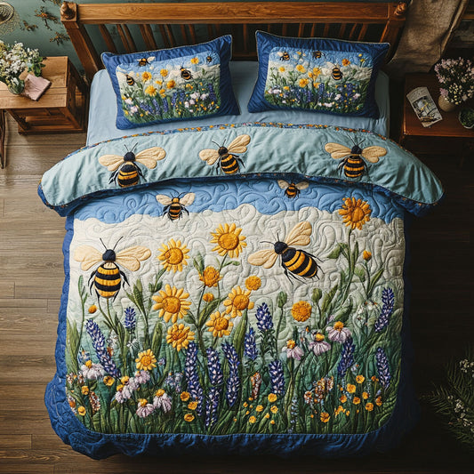 Bee Dancing Among Petals WU1103028CL Duvet Cover Set