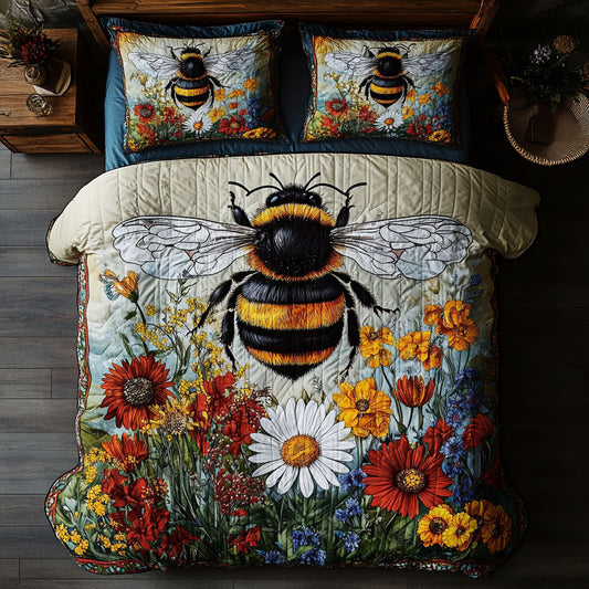 Bee Dancing Through Petals WU1103037CL Duvet Cover Set