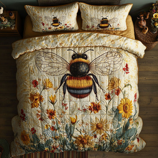 Bee Dancing Through Petals WU1103039CL Duvet Cover Set