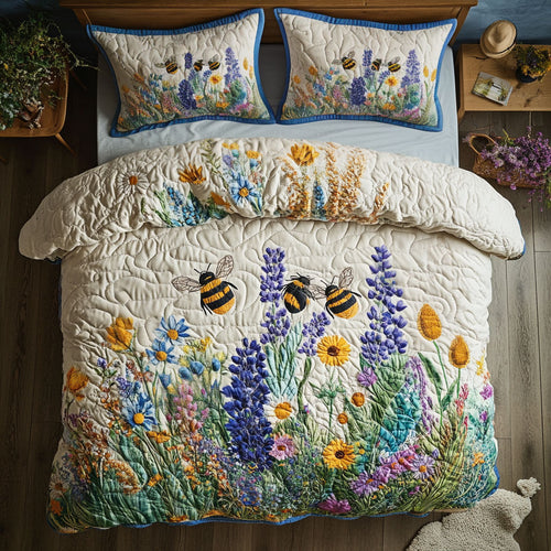 Bee Sunlit Pollen Trails WU1103031CL Duvet Cover Set