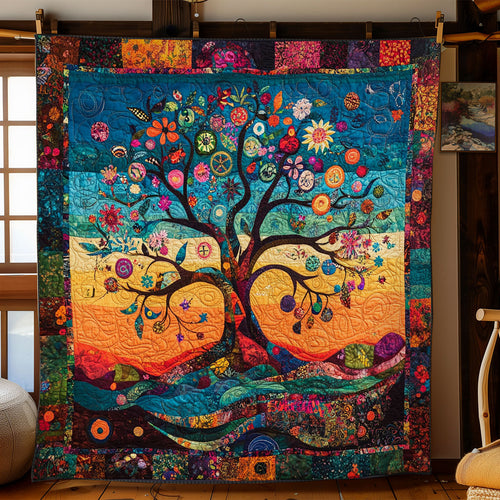 Colorful Tree In Sunset WY1303027CL Quilt