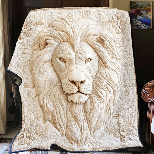 Floral White Lion WY0503108CL Quilt