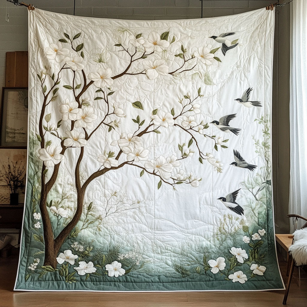 Bird Serenade Of The Magnolia Grove WU1303005CL Quilt