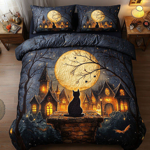 Black Cat Starry Night WU1002039CL Duvet Cover Set