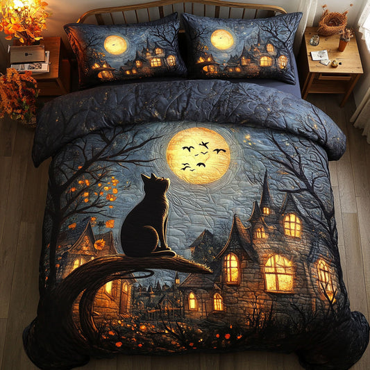 Black Cat Starry Night WU1002040CL Duvet Cover Set