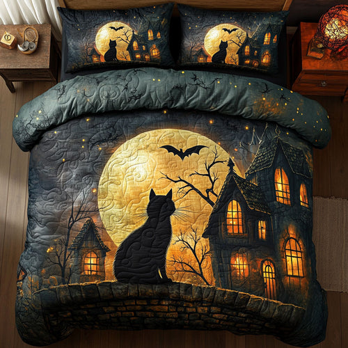 Black Cat Starry Night WU1002044CL Duvet Cover Set