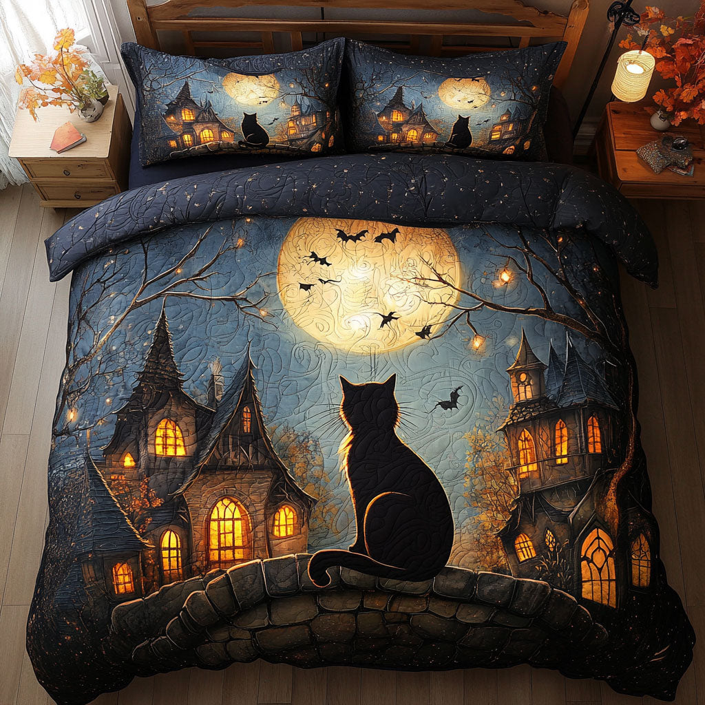 Black Cat Starry Night WU1002045CL Duvet Cover Set