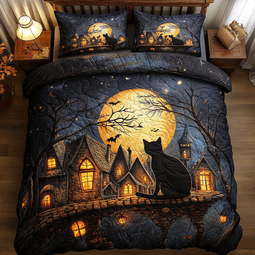 Black Cat Starry Night WU1002046CL Duvet Cover Set