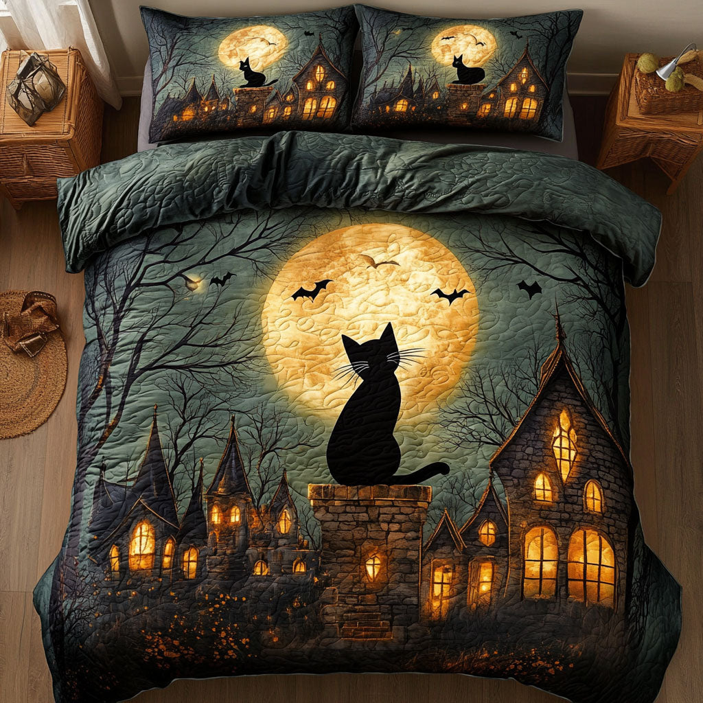 Black Cat Starry Night WU1002047CL Duvet Cover Set