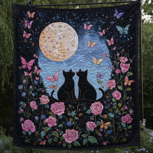 Black Cat Starry Night WU1401069CL Quilt