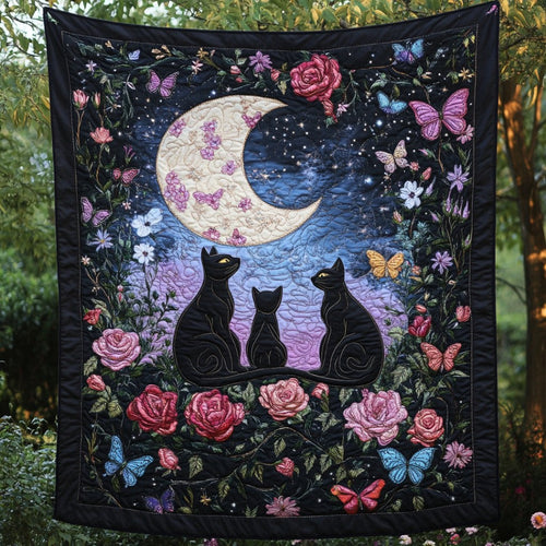 Black Cat Starry Night WU1401070CL Quilt