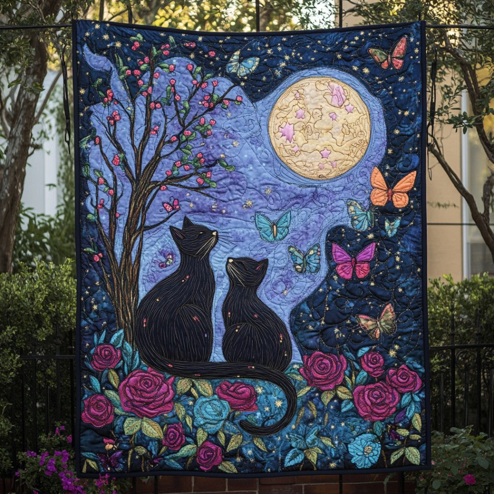 Black Cat Starry Night WU1401072CL Quilt