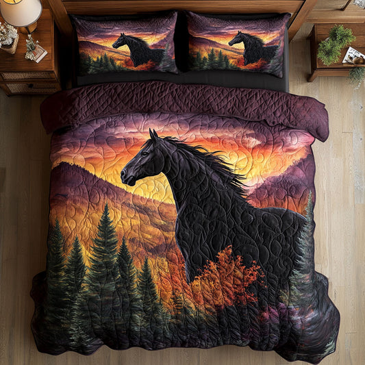 Black Horse Into The Wild WU0302042CL Duvet Cover Set