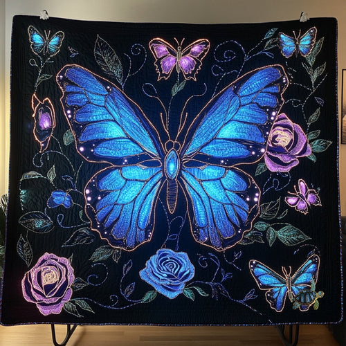 Blue Butterfly WU0401135CL Quilt