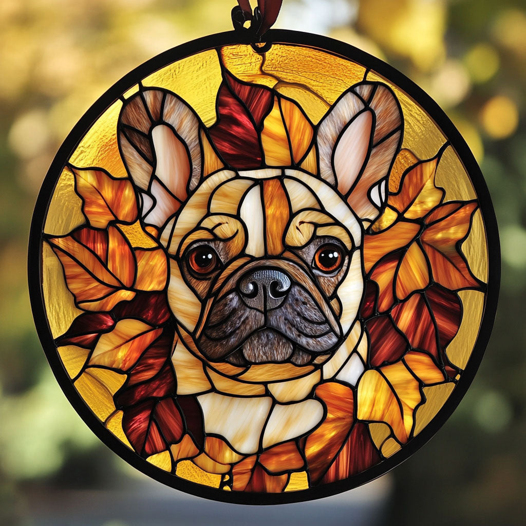 Bulldog WU1601081CL Stained Glass Suncatcher