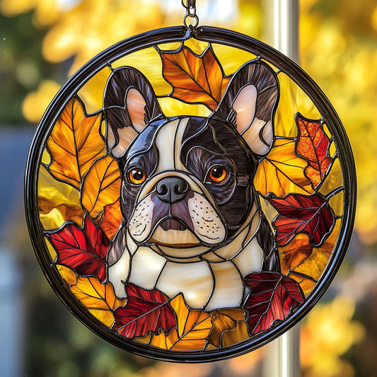 Bulldog WU1601082CL Stained Glass Suncatcher