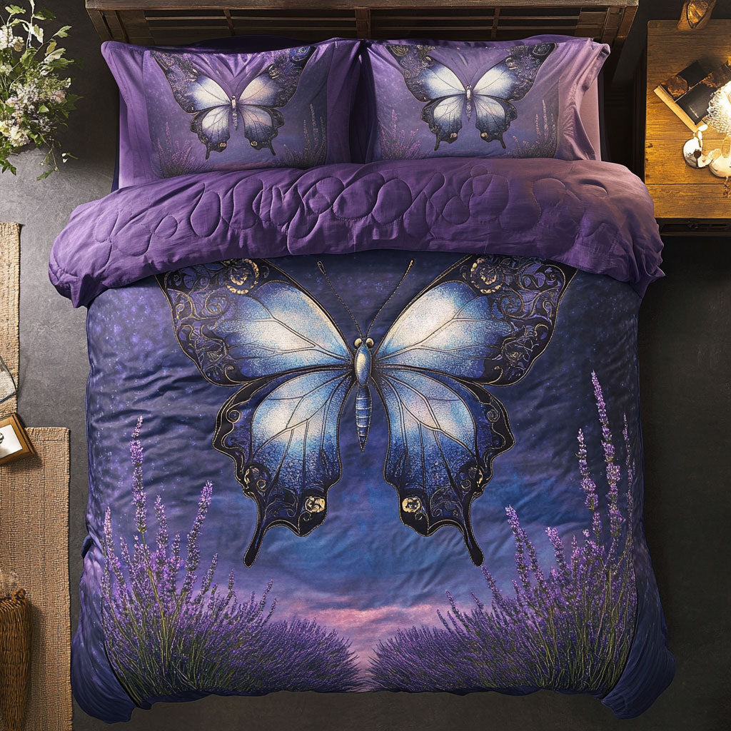 Butterfly Indigo Flight At Dusk WU1703065CL Duvet Cover Set