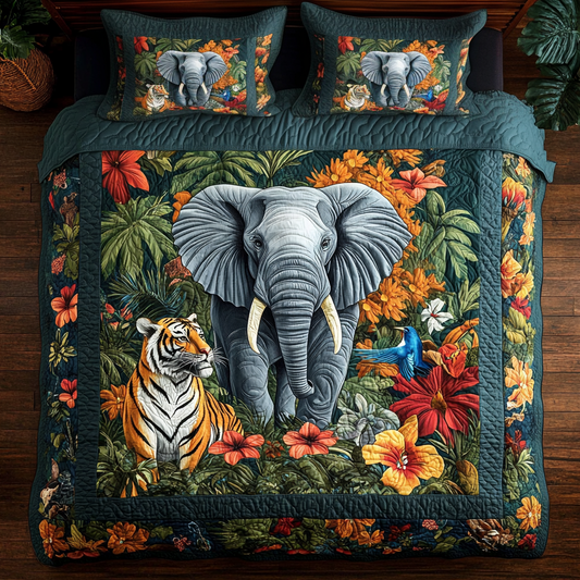 Elephant And Tiger WY1001041CL Duvet Cover Set