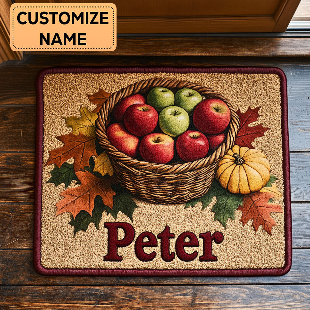 Apple Harvest CP0609025CL Personalized Doormat