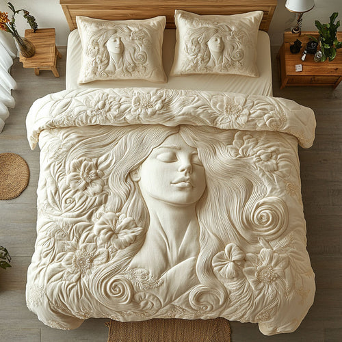 Beautiful Floral Girl WY0503011CL Duvet Cover Set