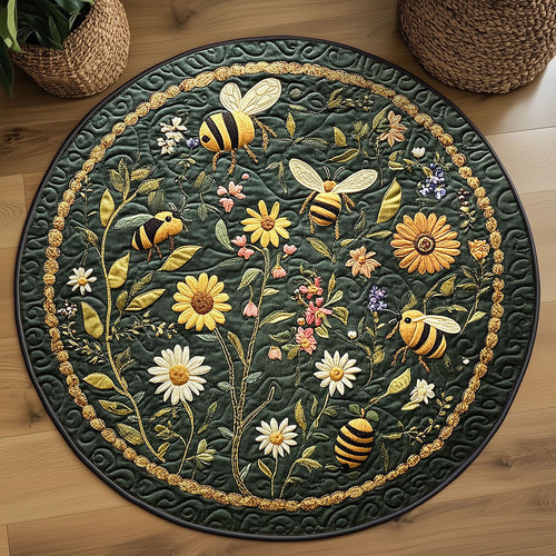Wildflower Forest WY2203073CL Quilted Round Mat
