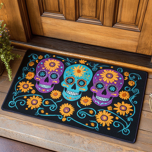 Spirit Flower Skull CW2708069CL Doormat