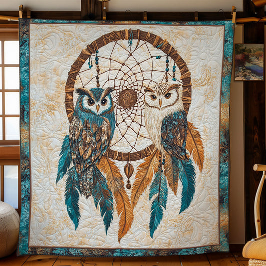 Couple Owl In Dreamcatcher WY1002040CL Quilt