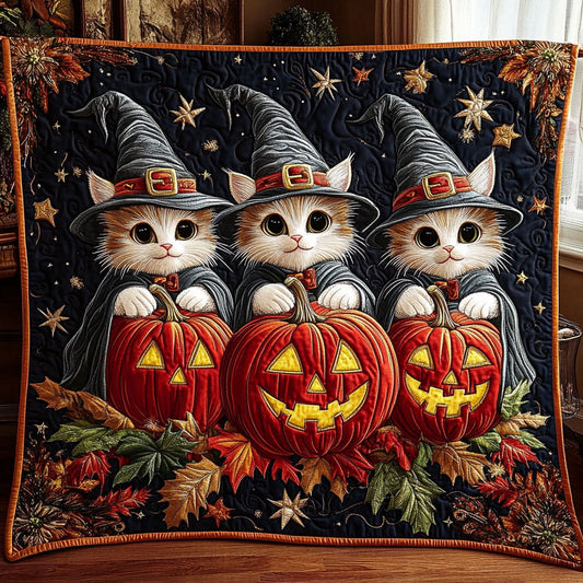 Witchy Whiskers And Pumpkins WY1407089CL Quilt